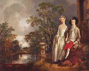 Thomas Gainsborough Heneage Lloyd and His Sister painting